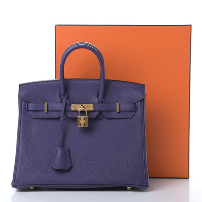 Hermes Togo Birkin 25 Bleu Encre 11 of 11