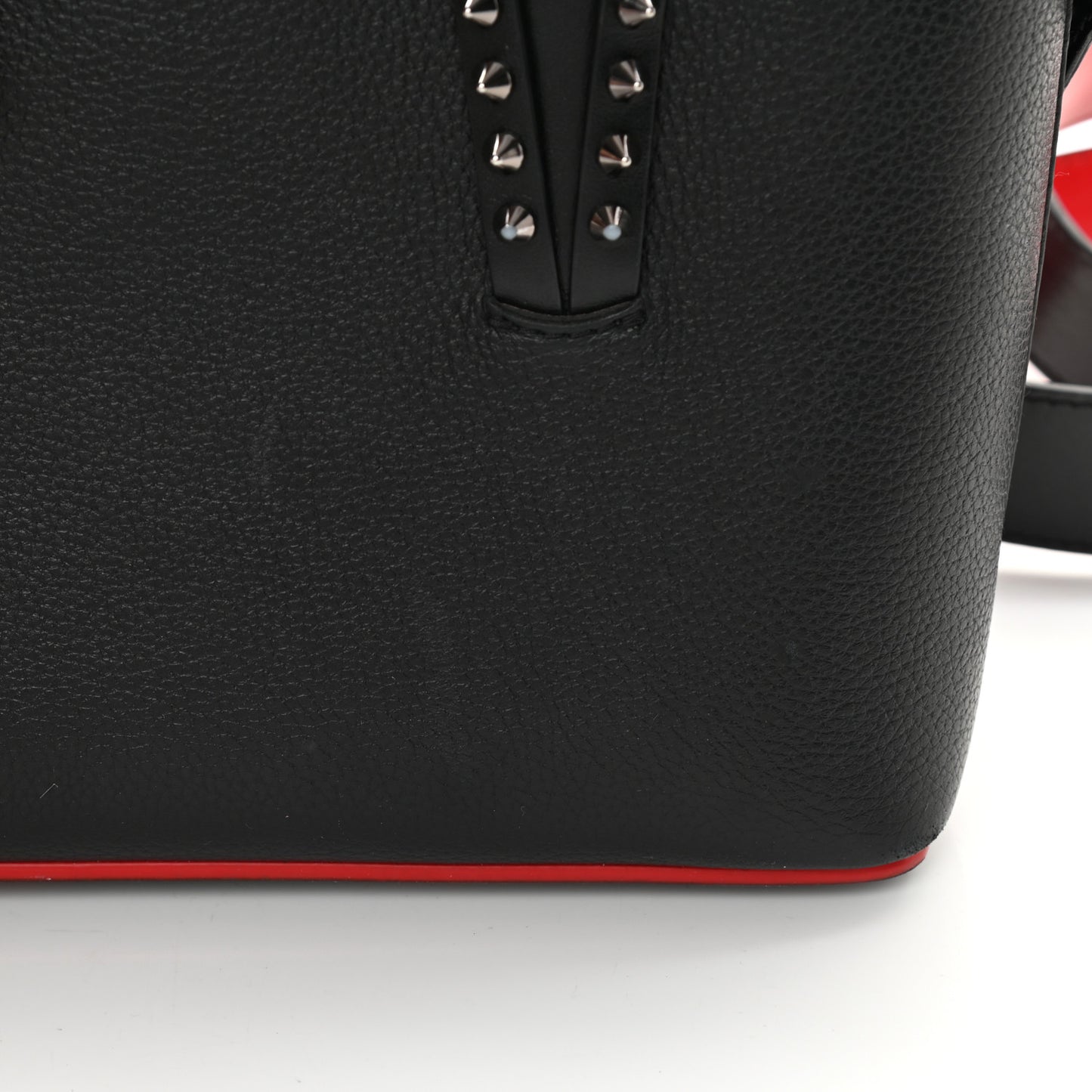 Calfskin Spikes Mini East West Cabata Tote Black