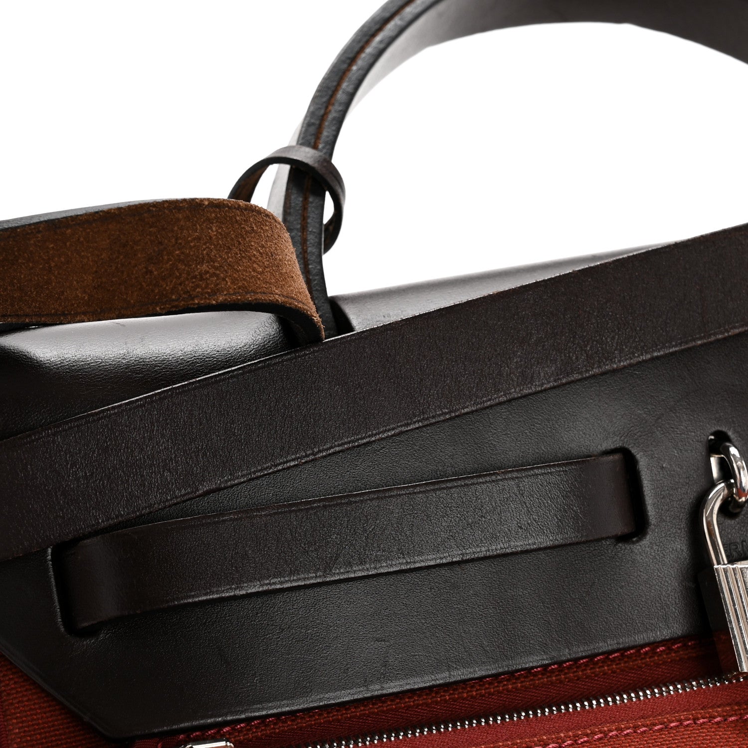 Hermes Toile Vache Hunter Herbag Zip 31 PM Rouge H Ebene 13 of 14