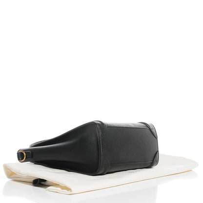 Celine Smooth Calfskin Nano Luggage Black 4 of 8