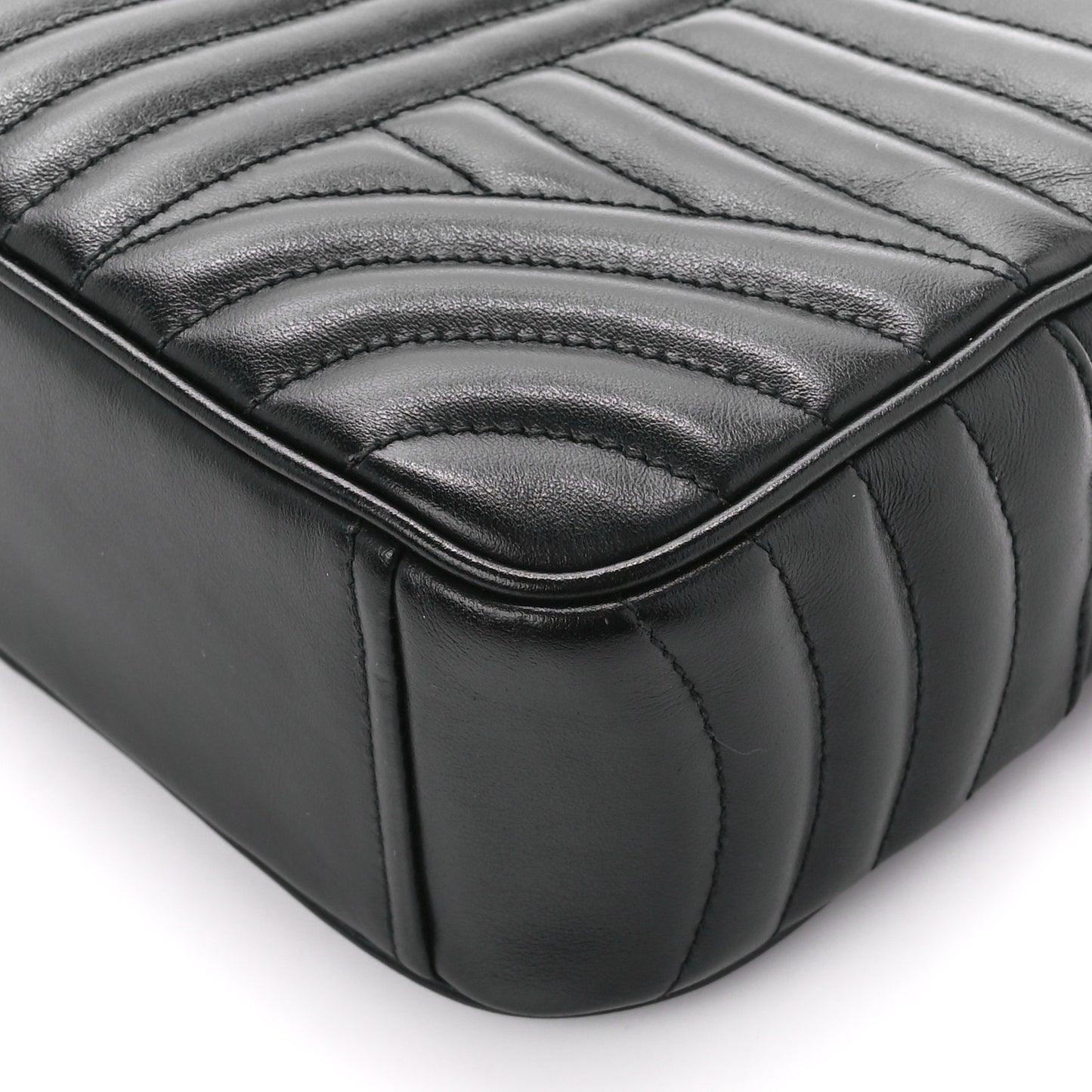 Soft Calfskin Diagramme Camera Bag Black