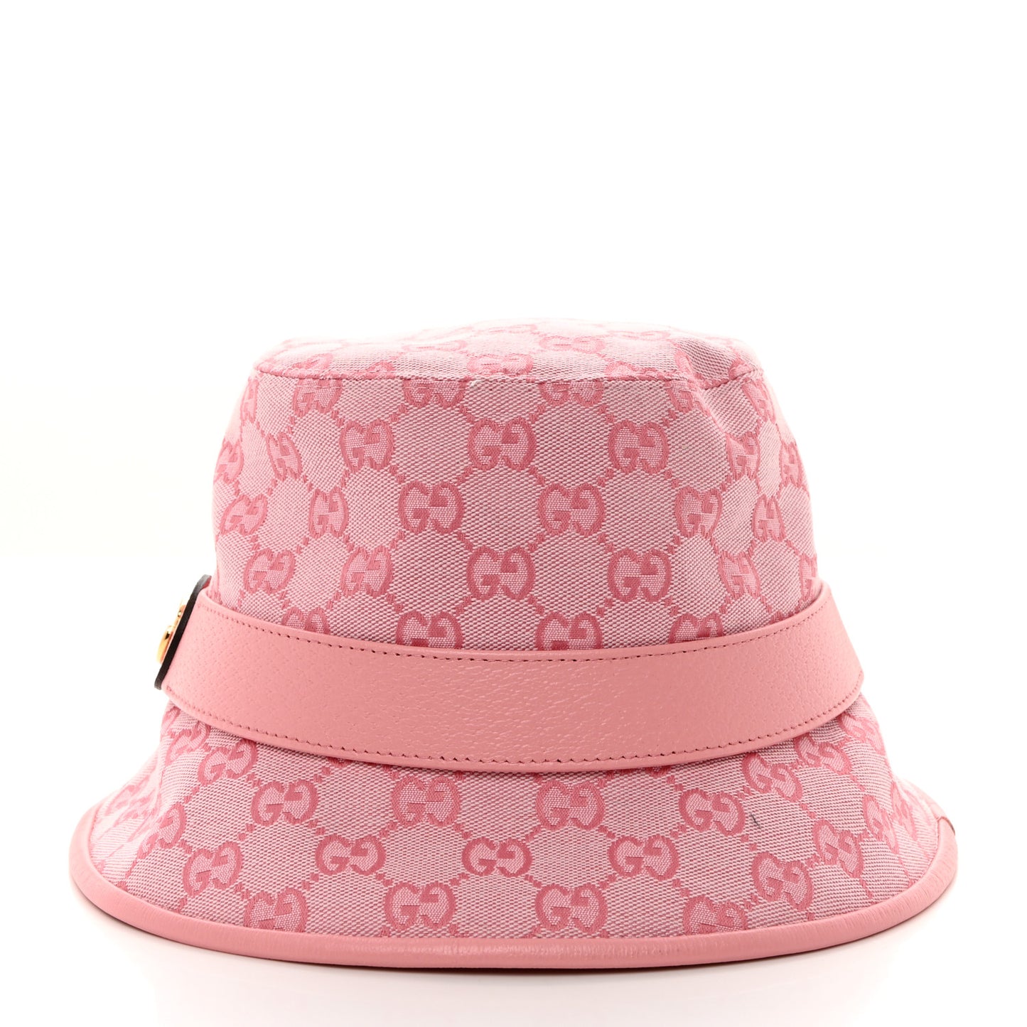 Monogram Textured Dollar Calfskin GG Jago Bucket Hat S Soft Cotton Candy Dark Cotton Candy