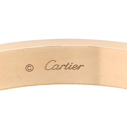 Cartier 18K Yellow Gold 4 Diamond LOVE Bracelet 19 5 of 10