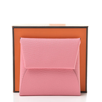 Hermes Chevre Mysore Verso Bastia Coin Purse Rose Confetti Brique 8 of 8