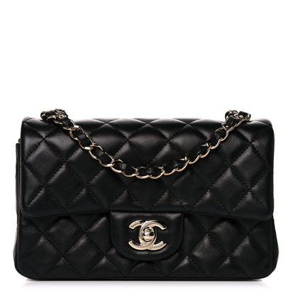 Chanel Lambskin Quilted Mini Rectangular Flap Black 1 of 11