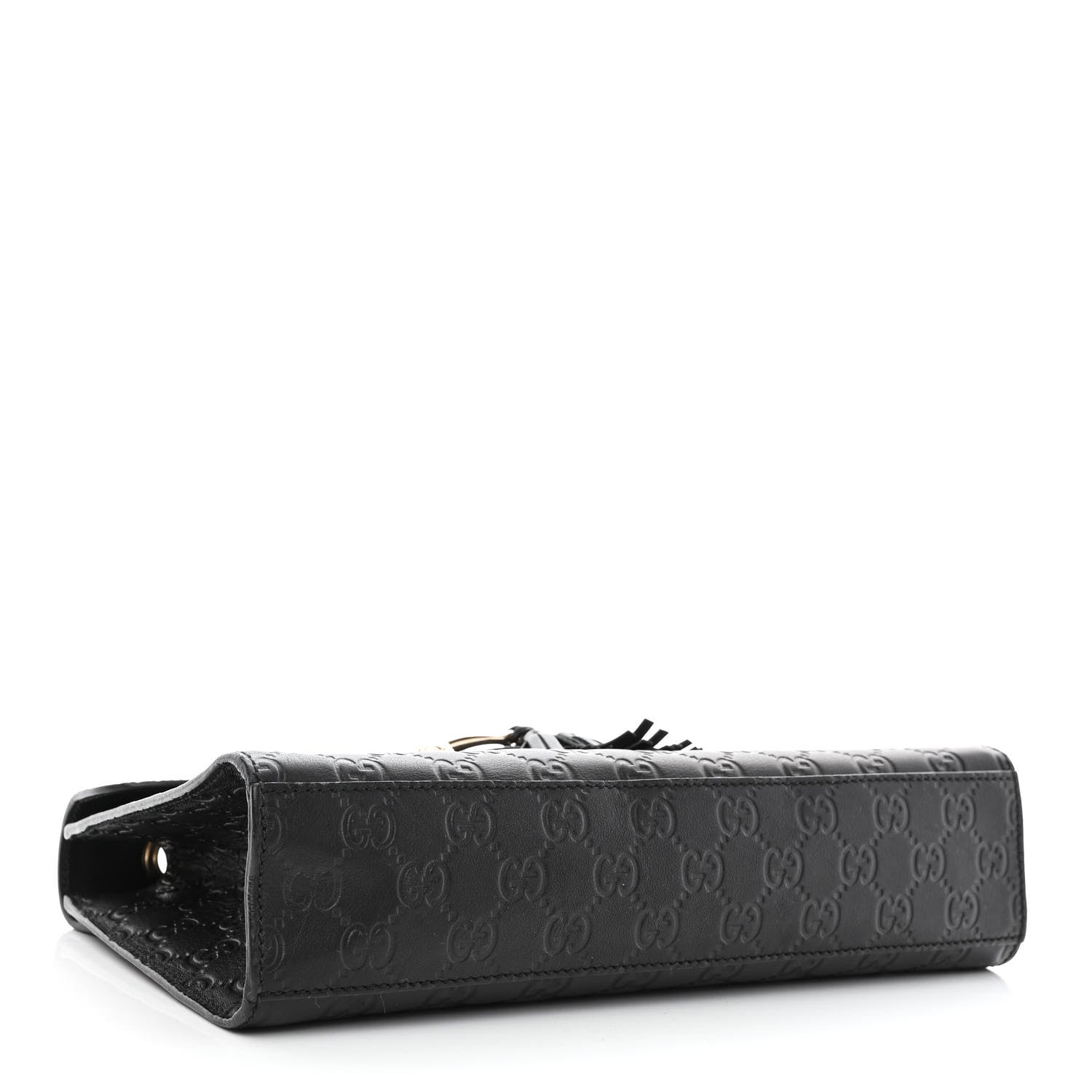Gucci Guccissima Medium Emily Chain Shoulder Bag Black 4 of 12