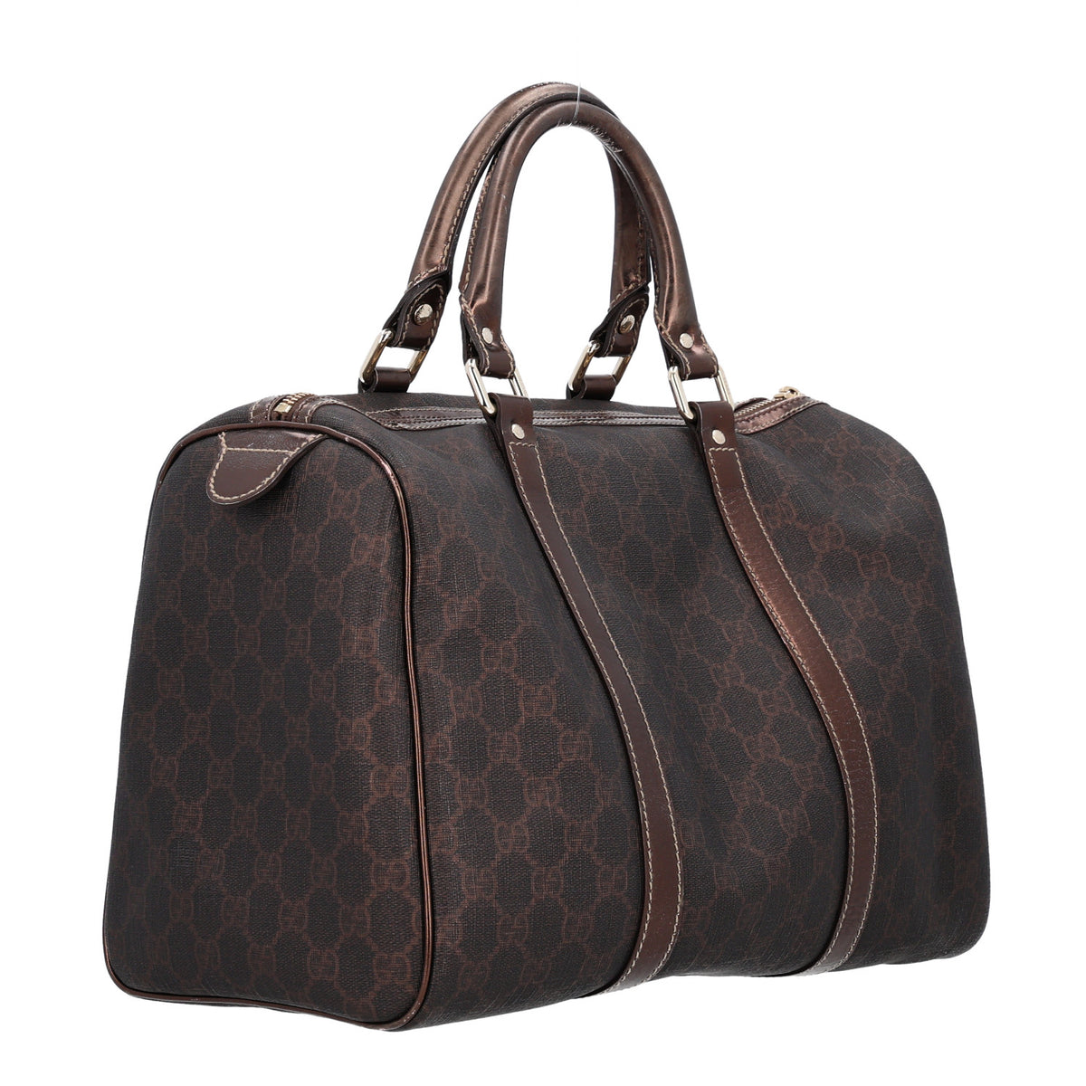 GG Supreme Monogram Medium Joy Boston Dark Brown Bronze