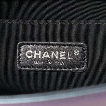 Chanel Iridescent Goatskin Quilted Medium Boy Flap Purple 6 of 12