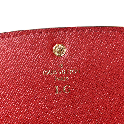 Louis Vuitton Damier Ebene Emilie Wallet Red 6 of 8