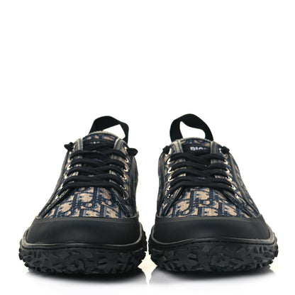 Christian Dior Jacquard Rubber Oblique Mens B28 Low Top Sneakers 44 Black Apricot 3 of 9
