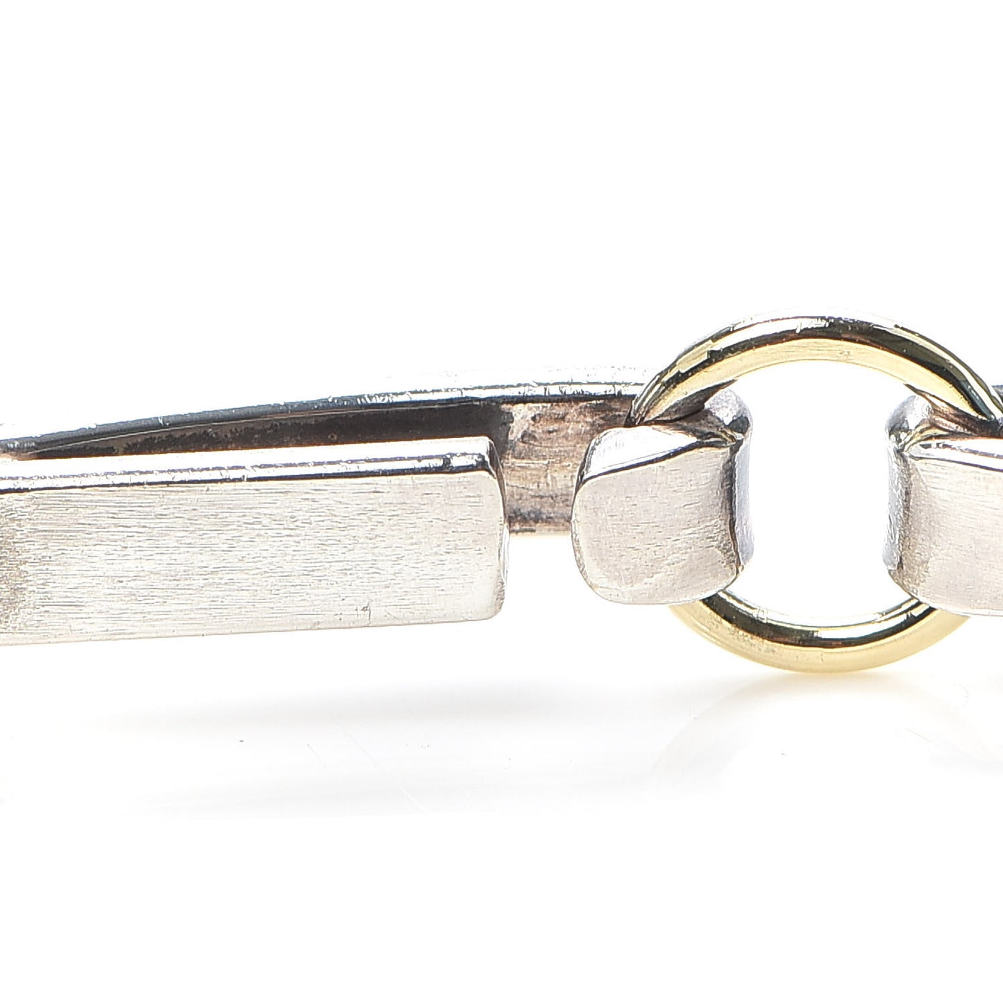 Sterling Silver 18K Yellow Gold Hook Bangle Bracelet