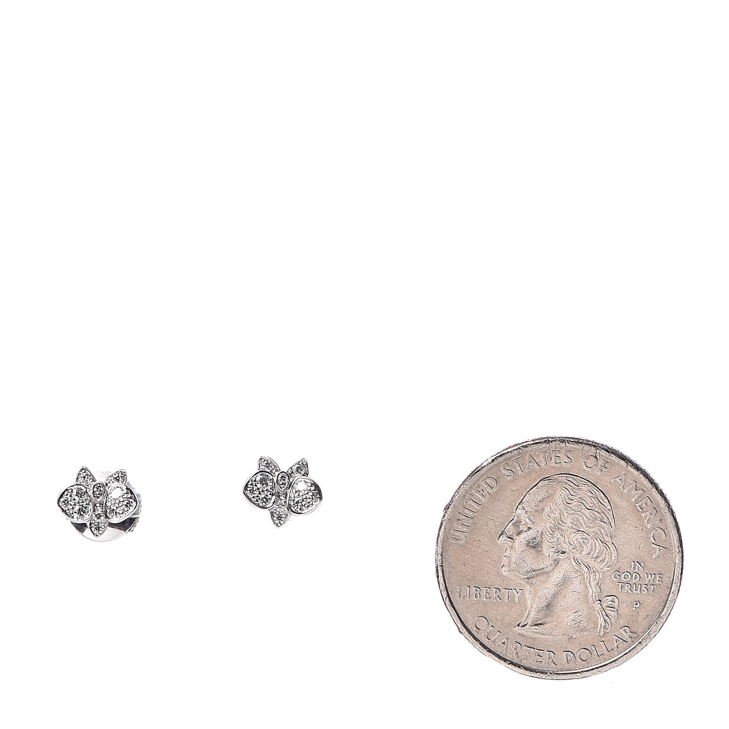 18K White Gold Diamond Caresse D'Orchidees Par Earrings