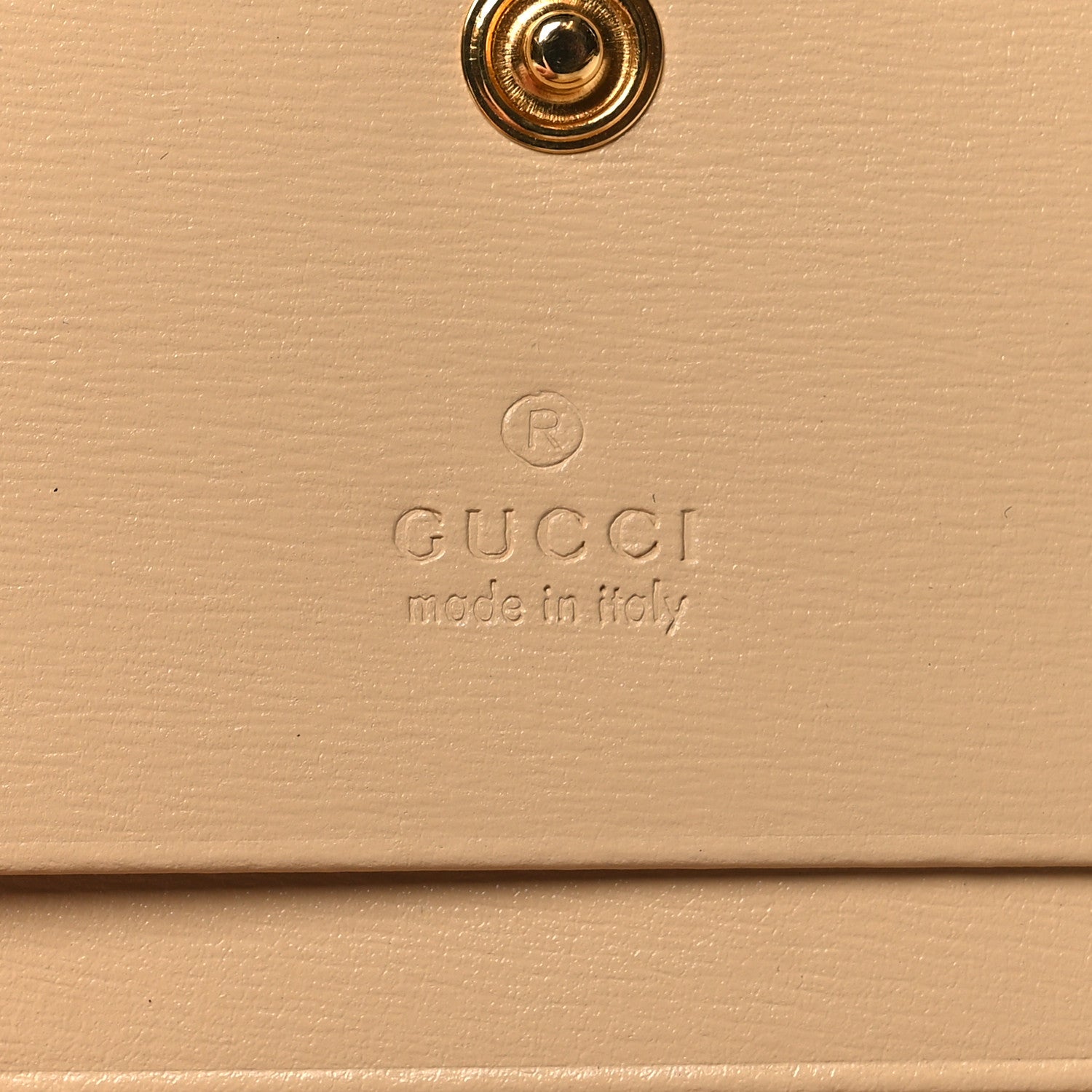 Gucci Boarded Plutone Calfskin Horsebit 1955 Card Case Wallet Bubble Tea 7 of 10