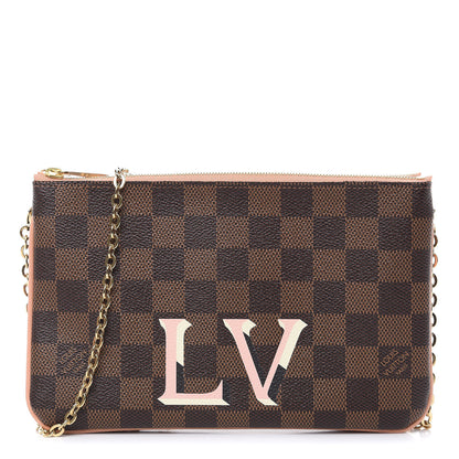 Louis Vuitton Damier Ebene Double Zip Pochette 1 of 9