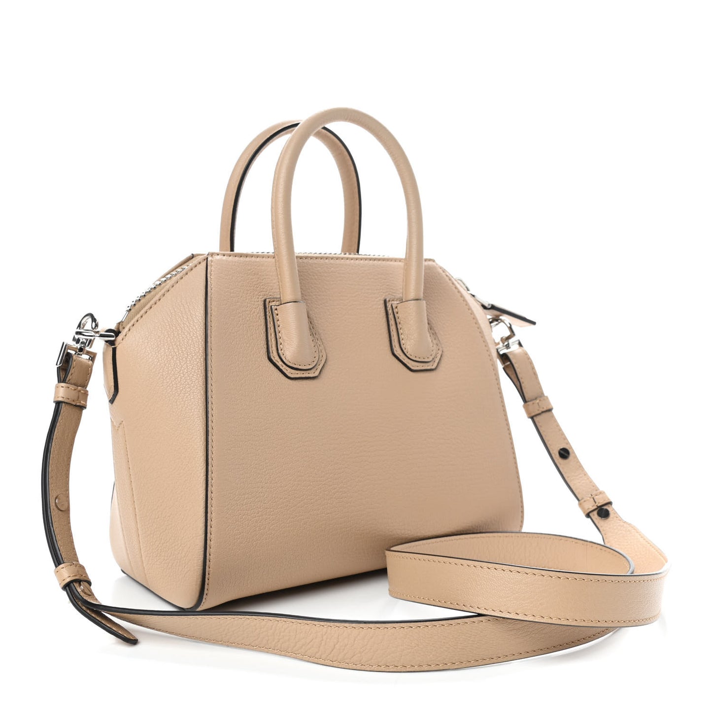 Sugar Goatskin Mini Antigona Beige Camel