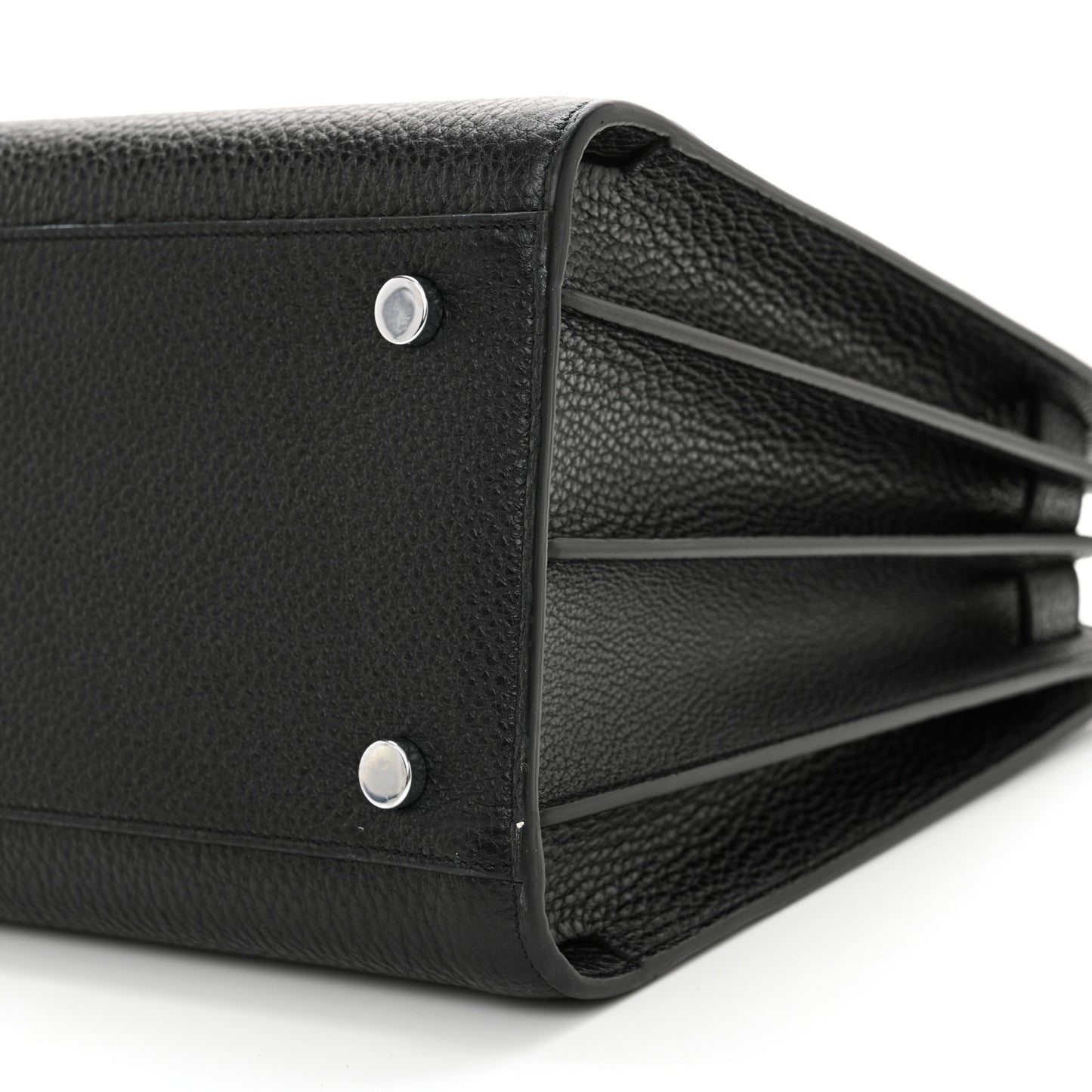Grained Calfskin Small Sac De Jour Black