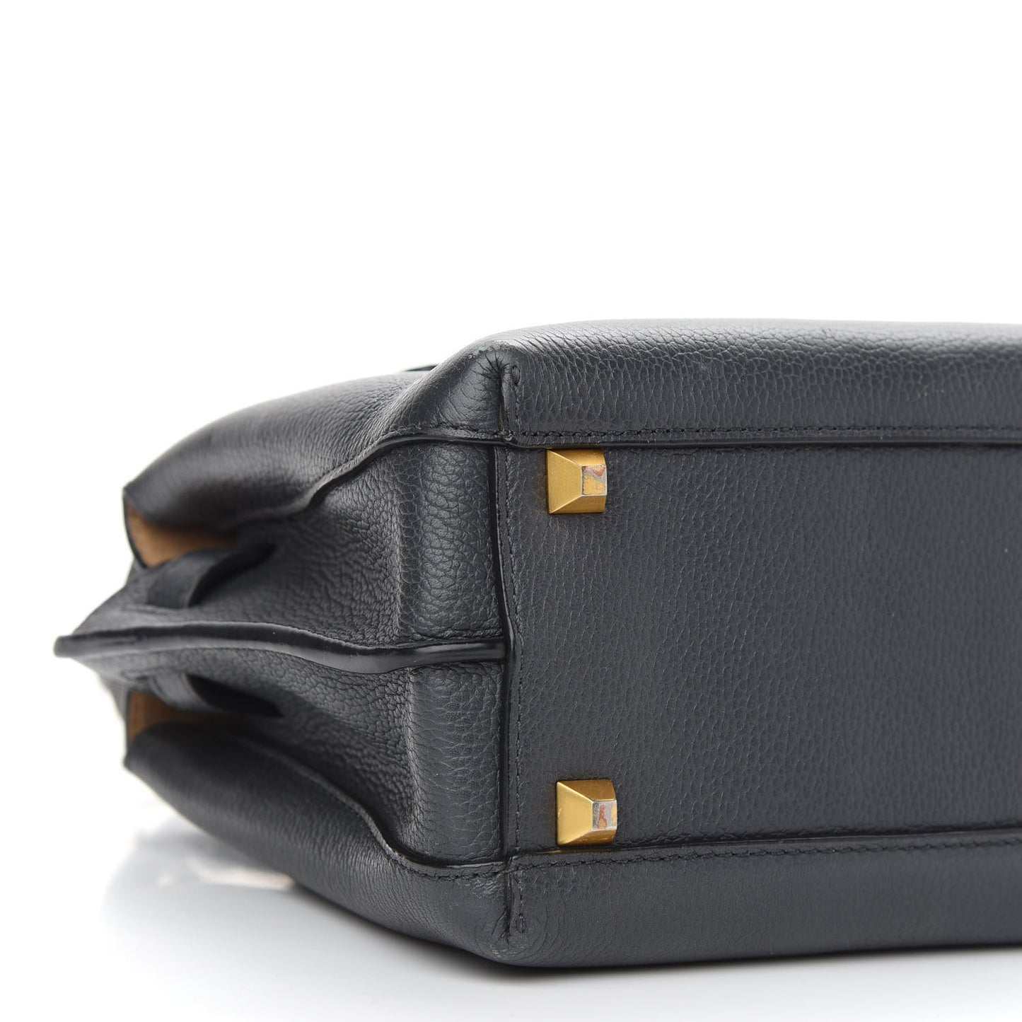 Grained Calfskin Mini Milla Tote Phantom Grey