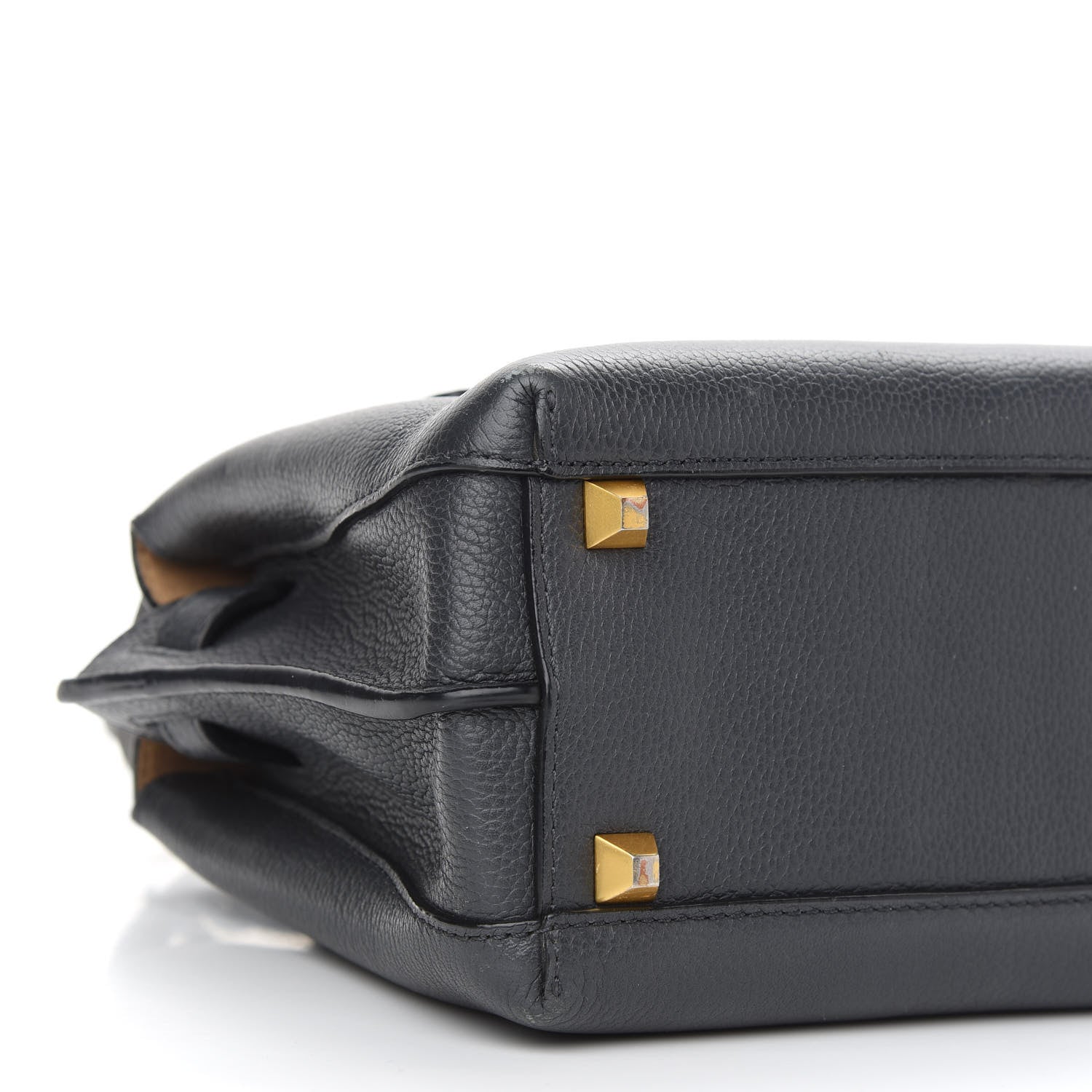 MCM Grained Calfskin Mini Milla Tote Phantom Grey 7 of 9
