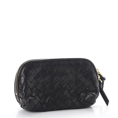 Bottega Veneta Nappa Intrecciato Small Cosmetic Pouch Black 3 of 8