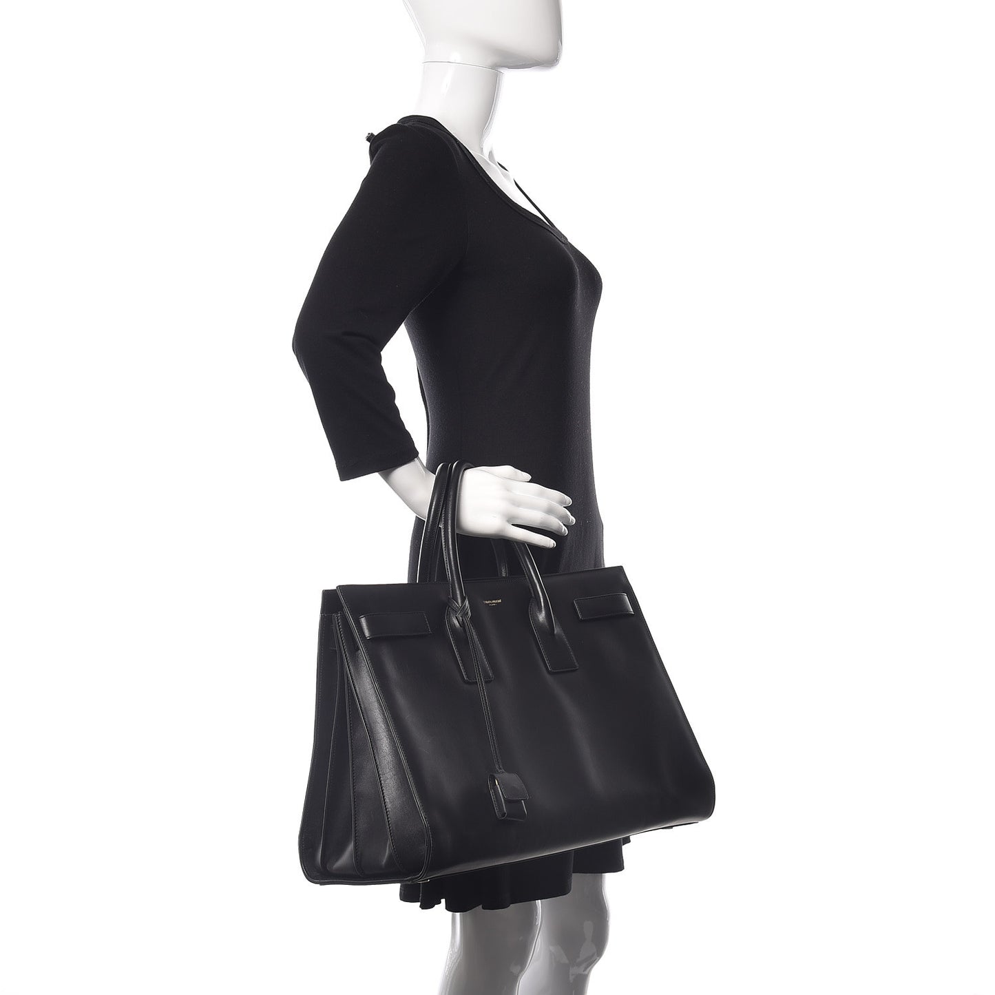 Calfskin Large Sac De Jour Carryall Black