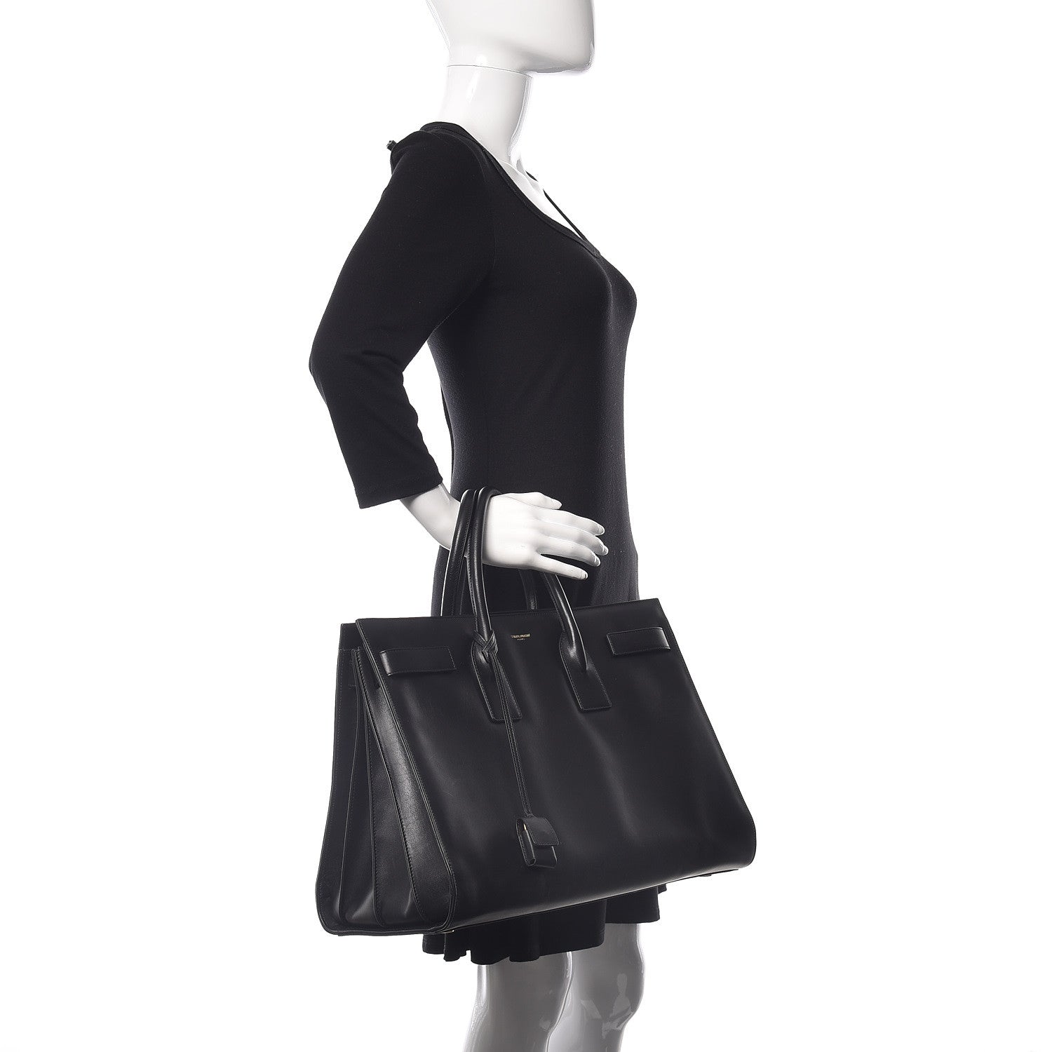 Saint Laurent Calfskin Large Sac De Jour Carryall Black 2 of 11