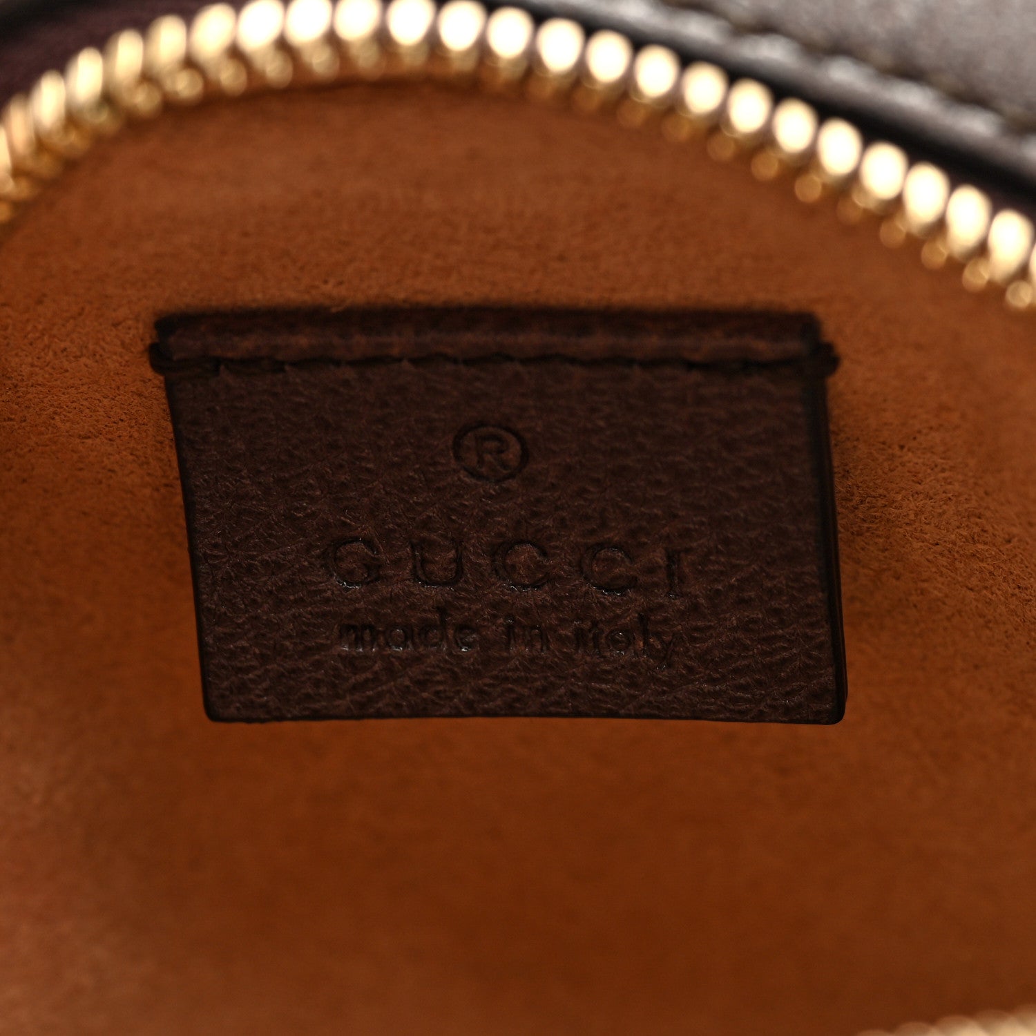 Gucci GG Supreme Monogram Web Mini Ophidia Round Shoulder Bag Brown 6 of 10