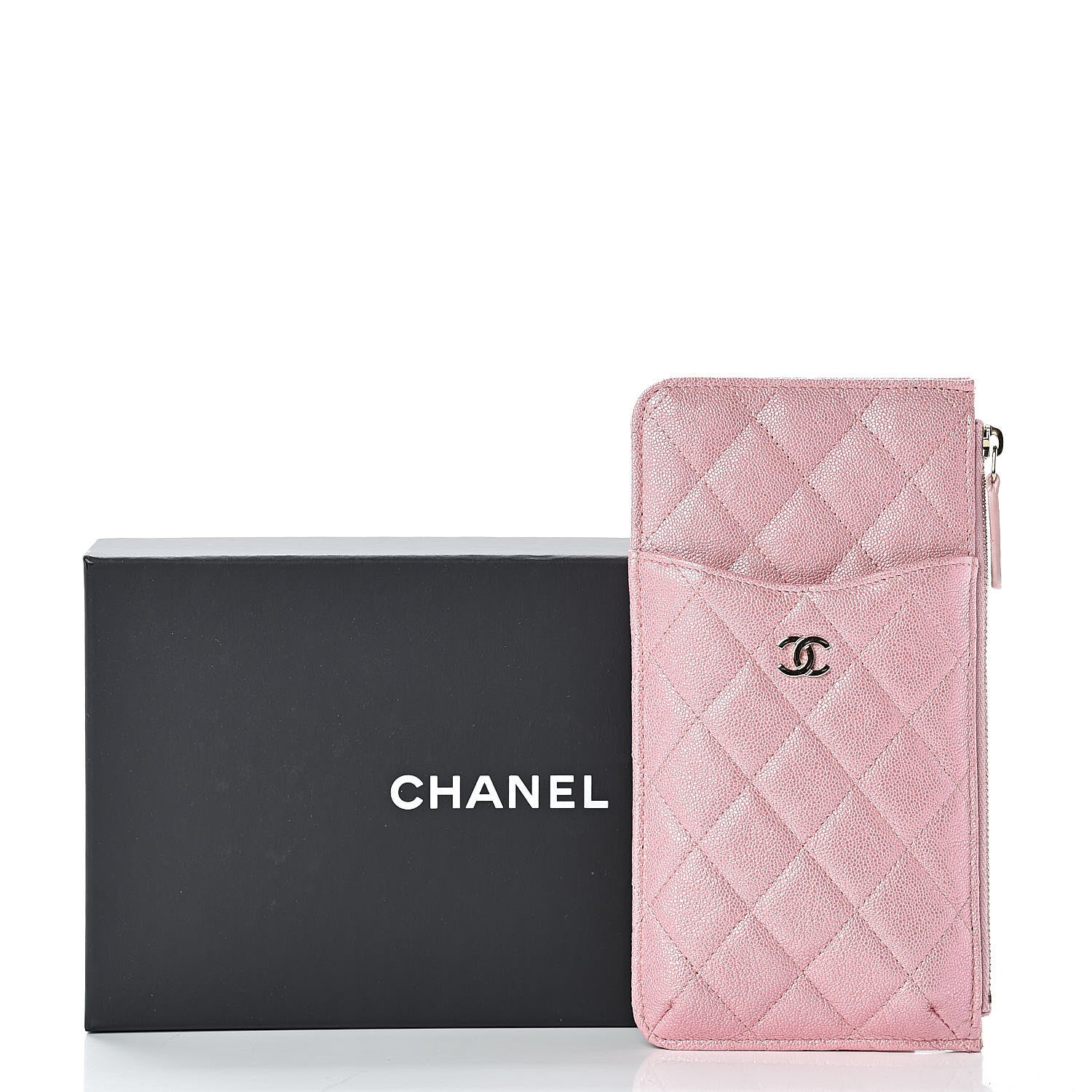 Chanel Iridescent Caviar Quilted Classic iPhone Pouch Rose Pink 8 of 8
