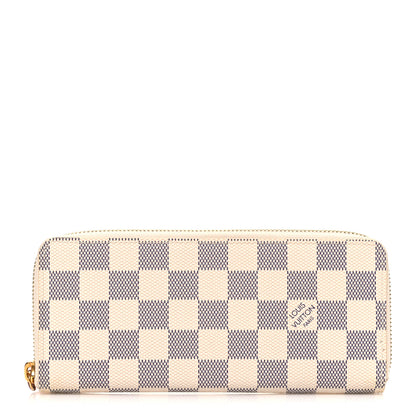 Louis Vuitton Damier Azur Clemence Wallet Rose Ballerine 1 of 7