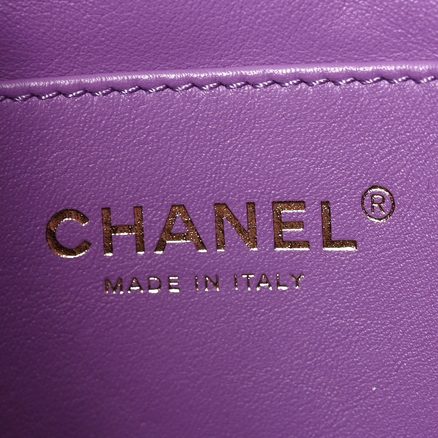 Chanel Lambskin Enamel Quilted Pending CC Bucket Drawstring Bag Purple 6 of 10