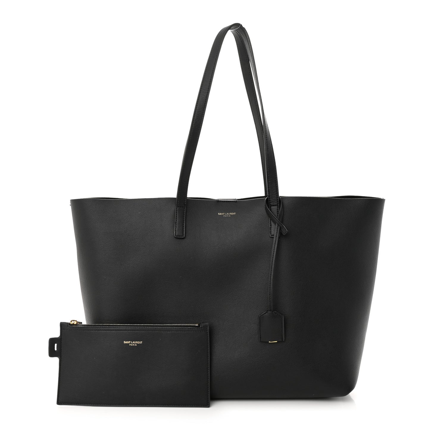 Calfskin Large Shopping Tote Black