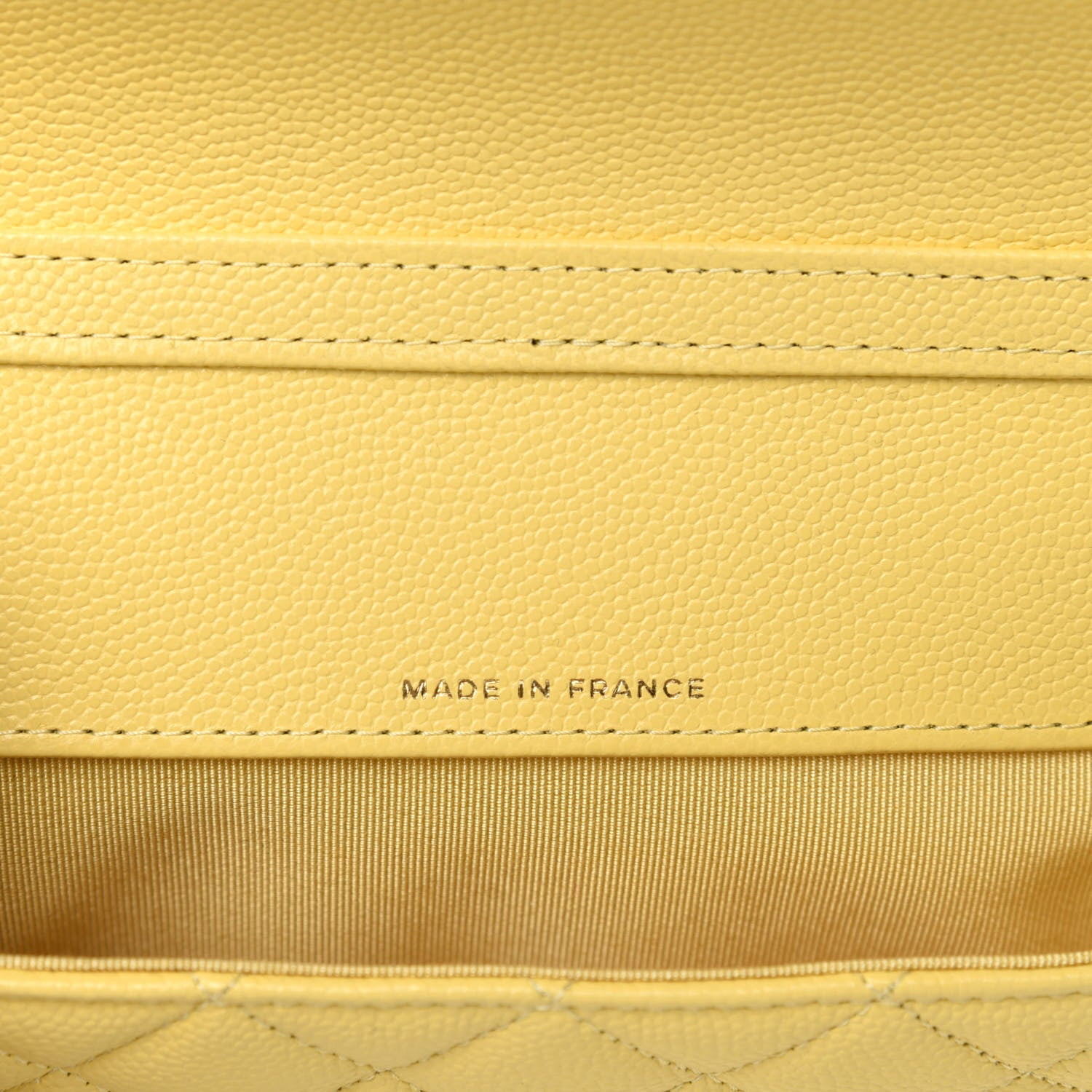 Chanel Caviar Quilted Glasses Case With Chain Yellow 9 of 11