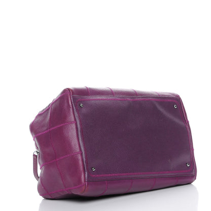 Chanel Caviar Square Stitched Large Tote Purple 4 of 8