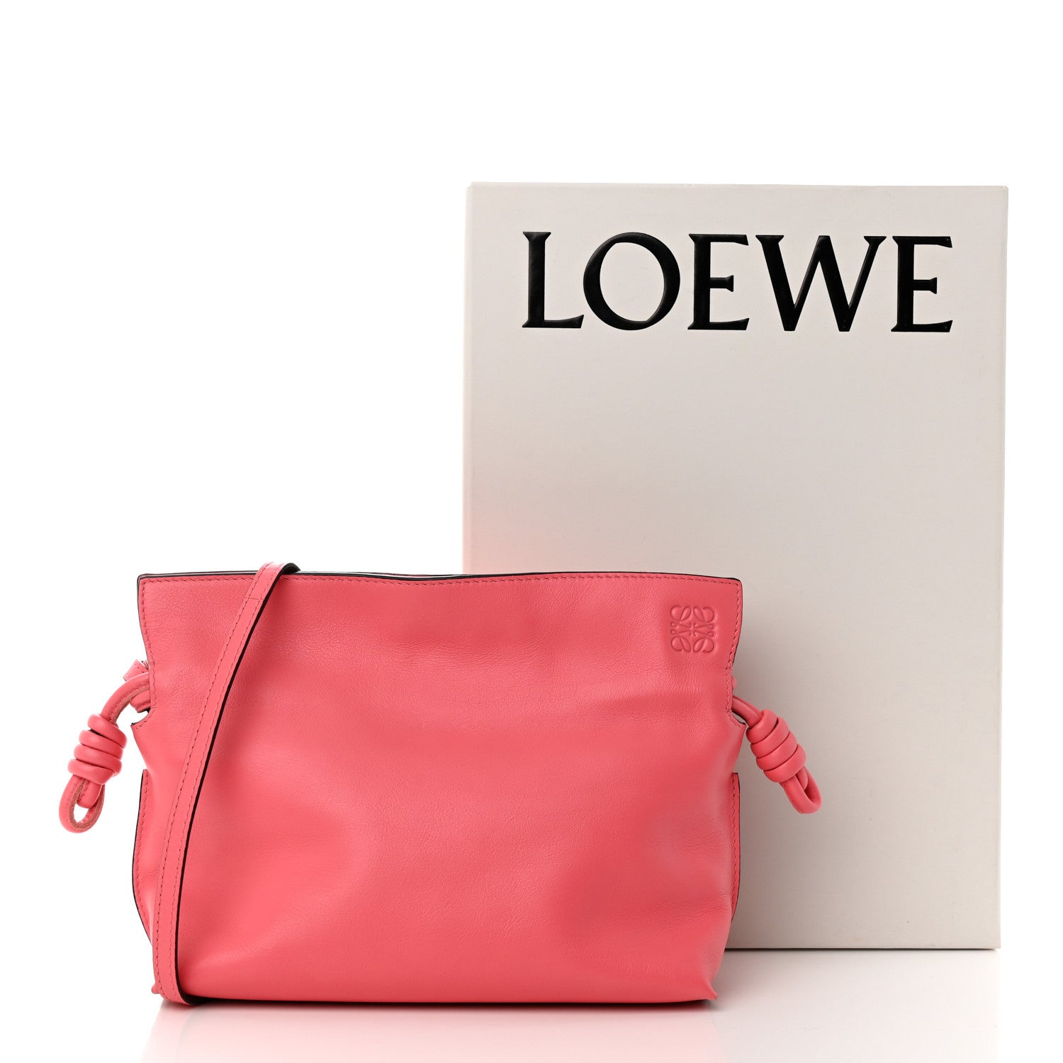 Loewe Calfskin Mini Flamenco Knot Clutch Pink 13 of 13