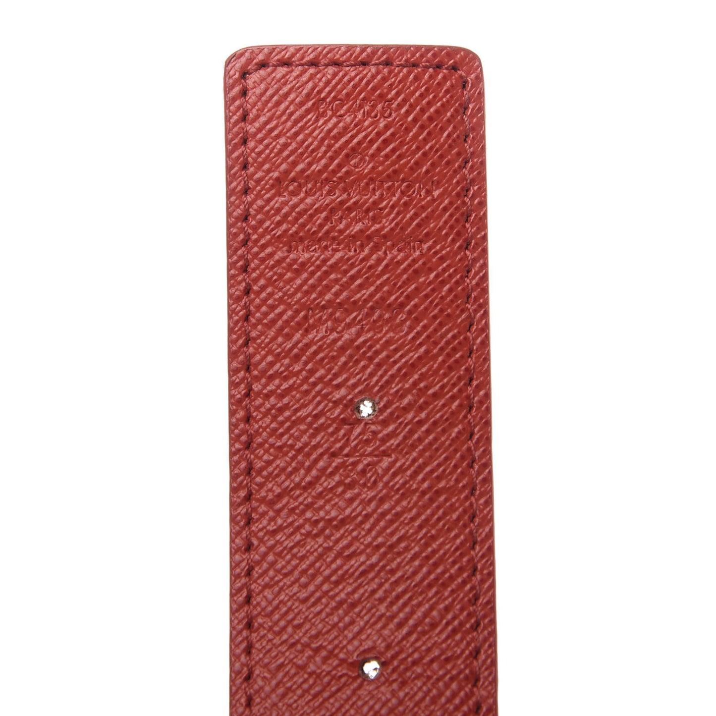 Calfskin Monogram 30mm LV Initiales Reversible Belt 75 30 Coquelicot