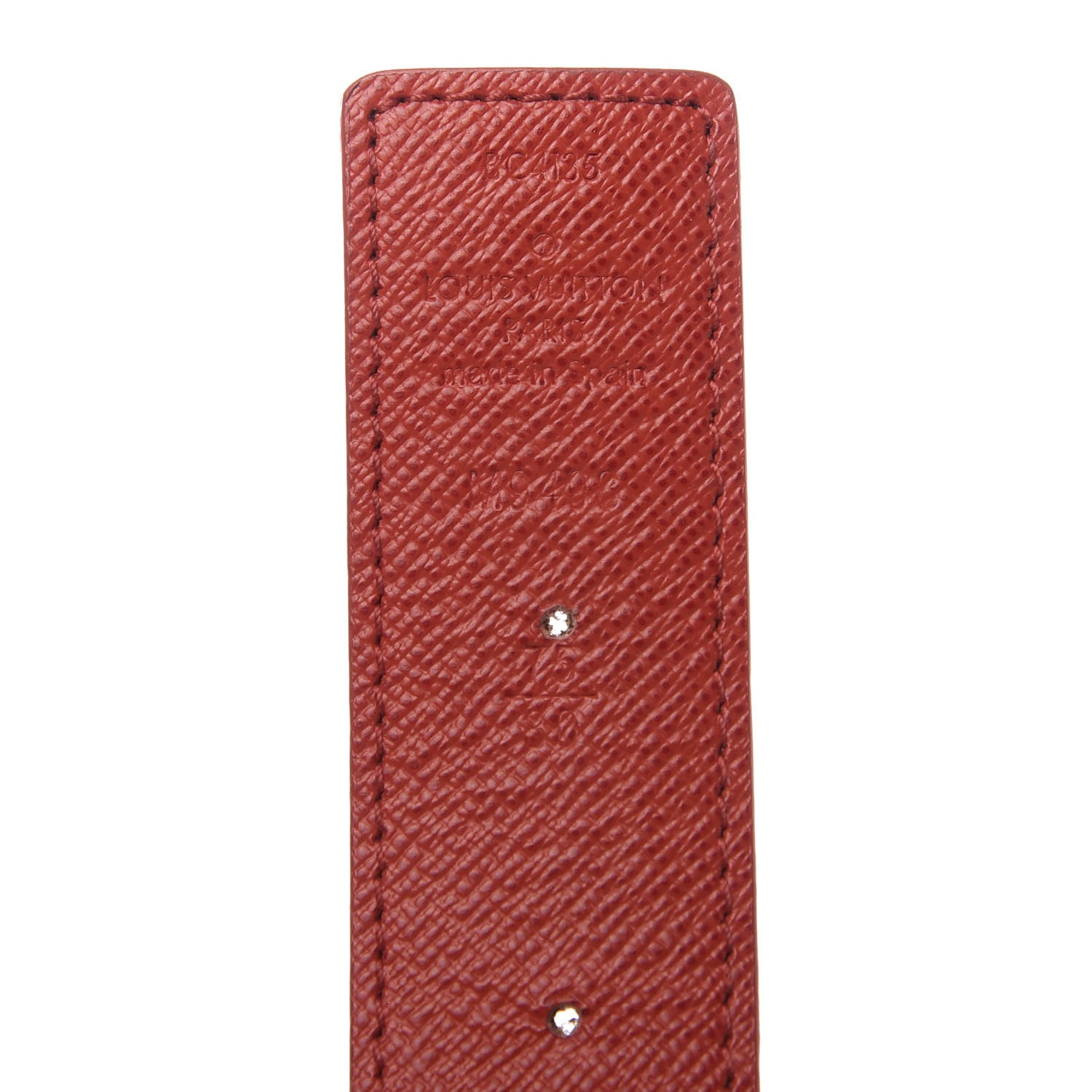 Louis Vuitton Calfskin Monogram 30mm LV Initiales Reversible Belt 75 30 Coquelicot 3 of 5