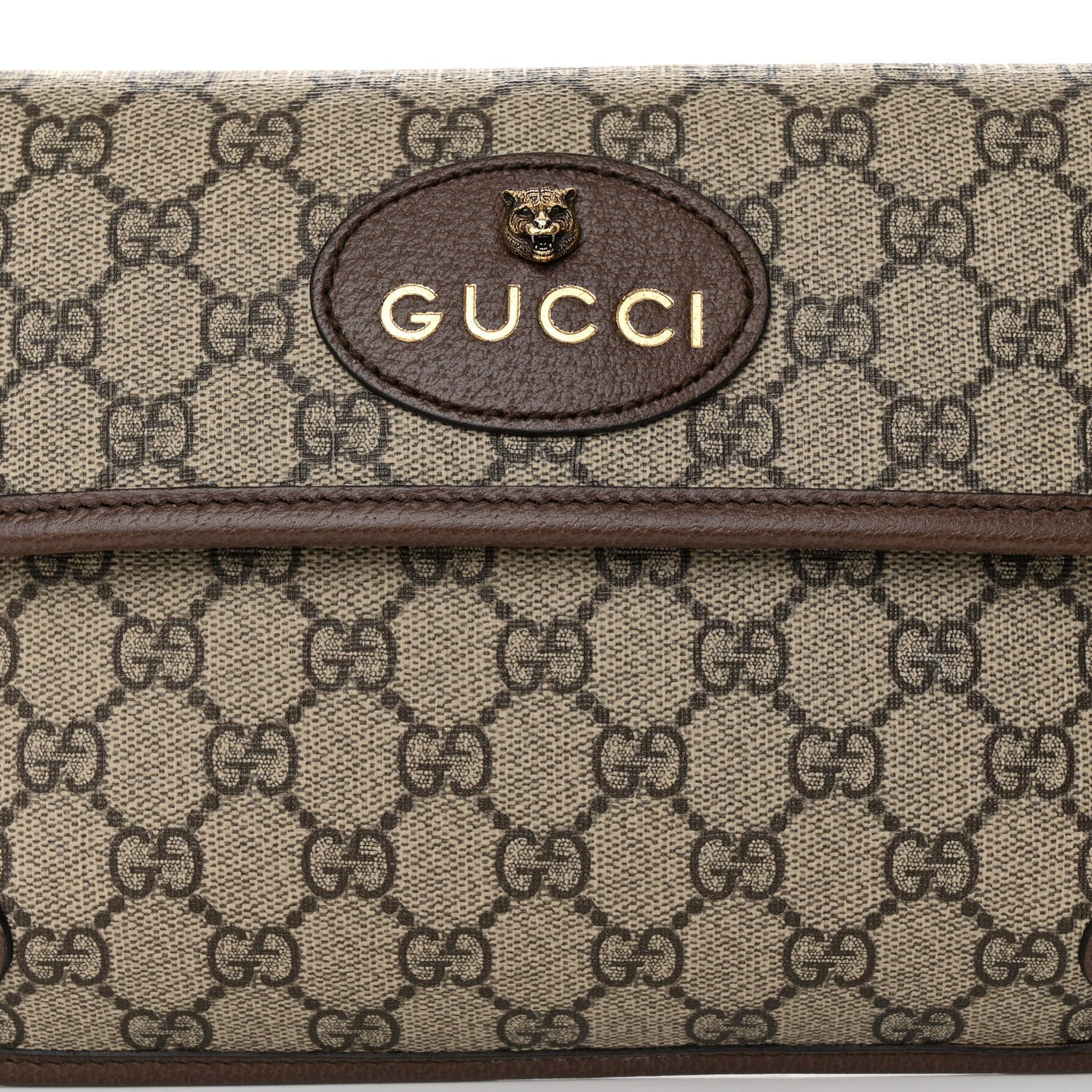 Gucci GG Supreme Monogram Neo Vintage Web Belt Bag Brown 9 of 11