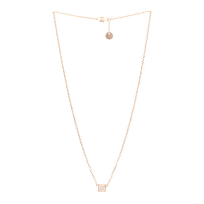 Hermes 18K Rose Gold Diamond Clou d'H Pendant Necklace 3 of 5