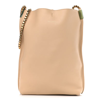 Saint Laurent Smooth Calfskin Small Suzanne Hobo Ivory Natural 3 of 10