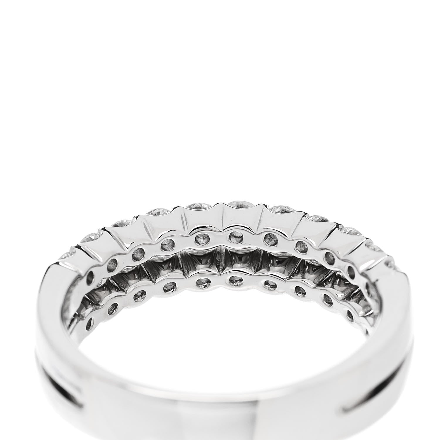 Parker & West by FASHIONPHILE Platinum Diamond 1.00ct Double Half Eternity Band Ring  52 6 8 of 9