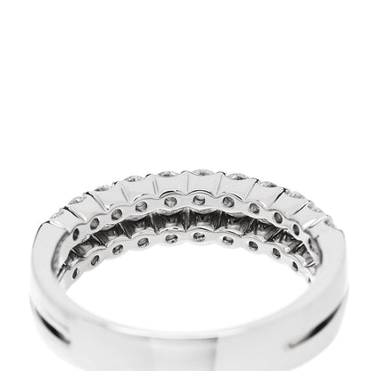 Parker & West by FASHIONPHILE Platinum Diamond 1.00ct Double Half Eternity Band Ring  52 6 8 of 9