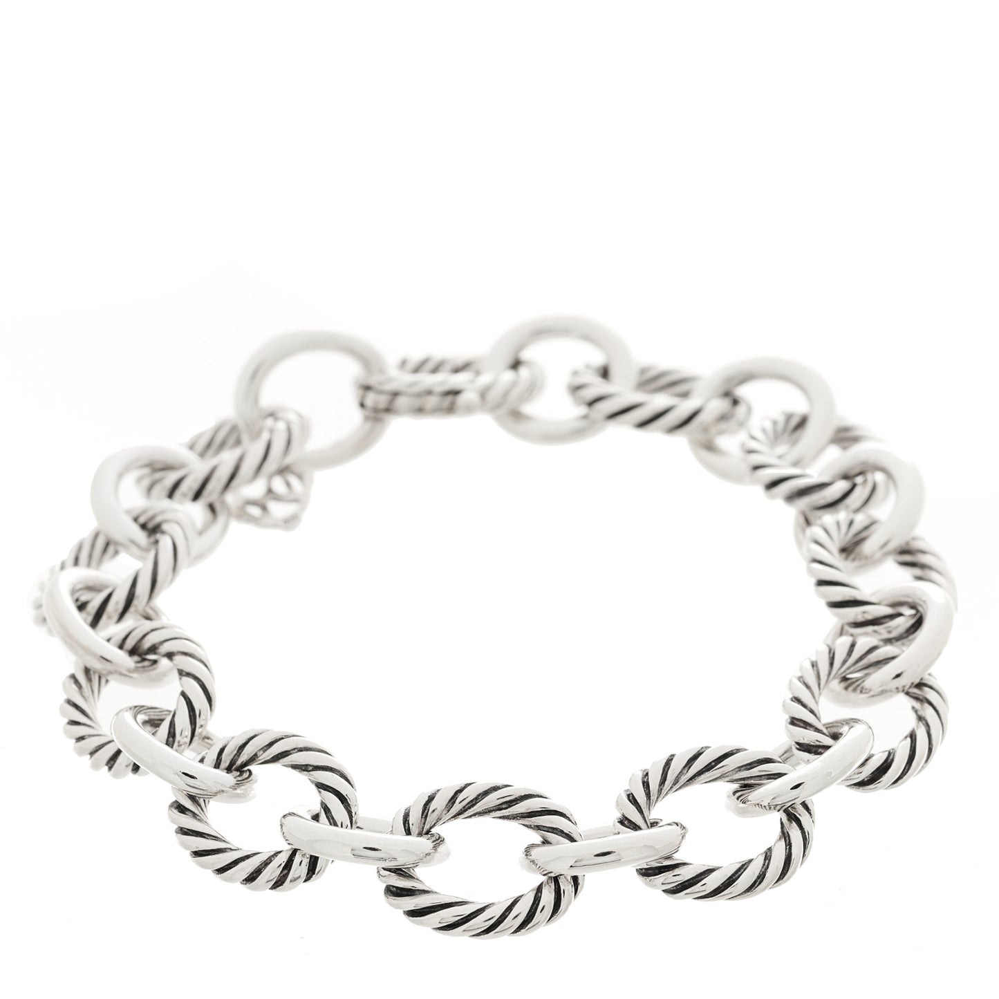Sterling Silver 12mm Large Oval Link Bracelet