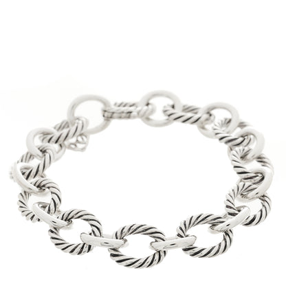 David Yurman Sterling Silver 12mm Large Oval Link Bracelet 1 of 3