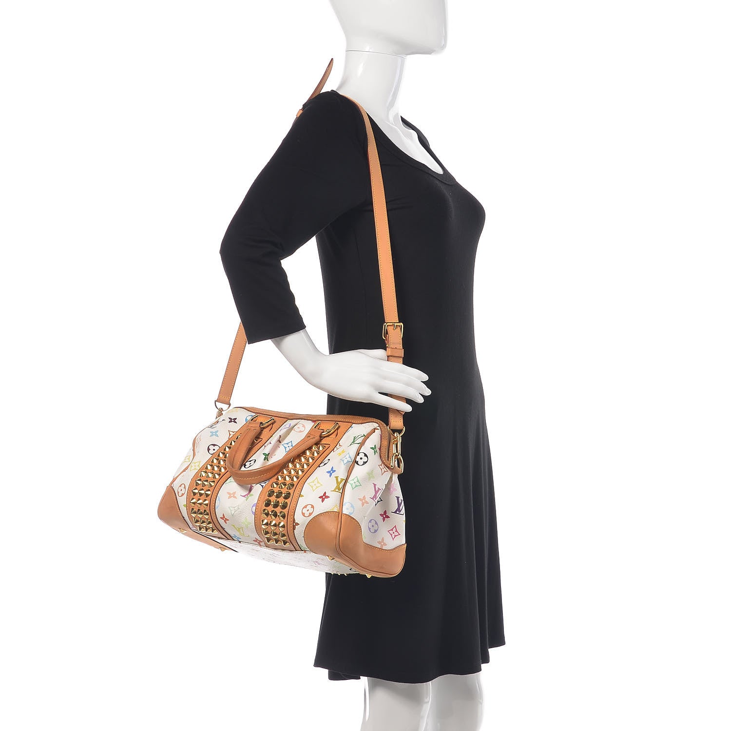 Louis Vuitton Monogram Multicolor Courtney MM White 2 of 12