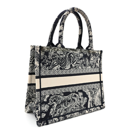 Christian Dior Canvas Embroidered Small Dioriviera Toile De Jouy Book Tote Blue 3 of 12