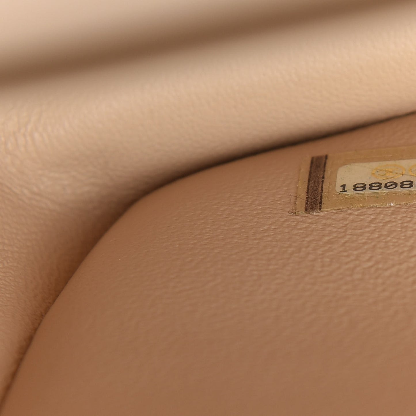 Lambskin Quilted Jumbo Double Flap Beige