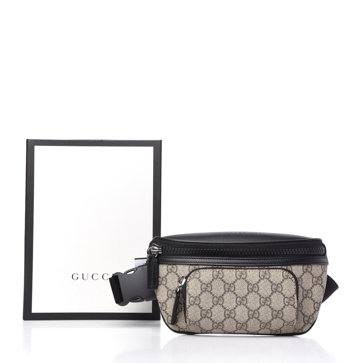 GG Supreme Monogram Belt Bag Black