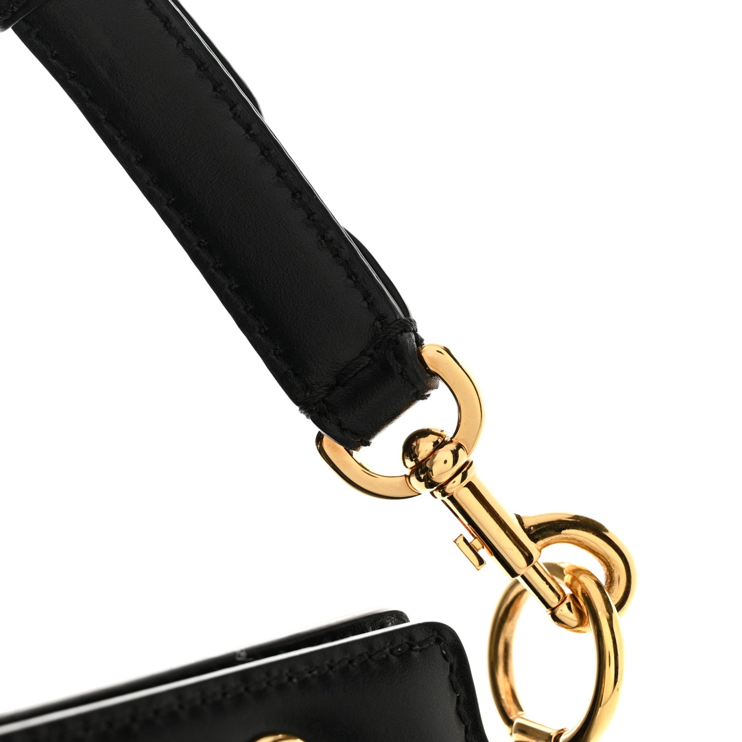 Vitello King Luxor Fendi Touch Shoulder Bag Black