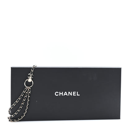 Chanel Lambskin Pearl CC Chain Belt 90 Black Gold Pearly White 4 of 4