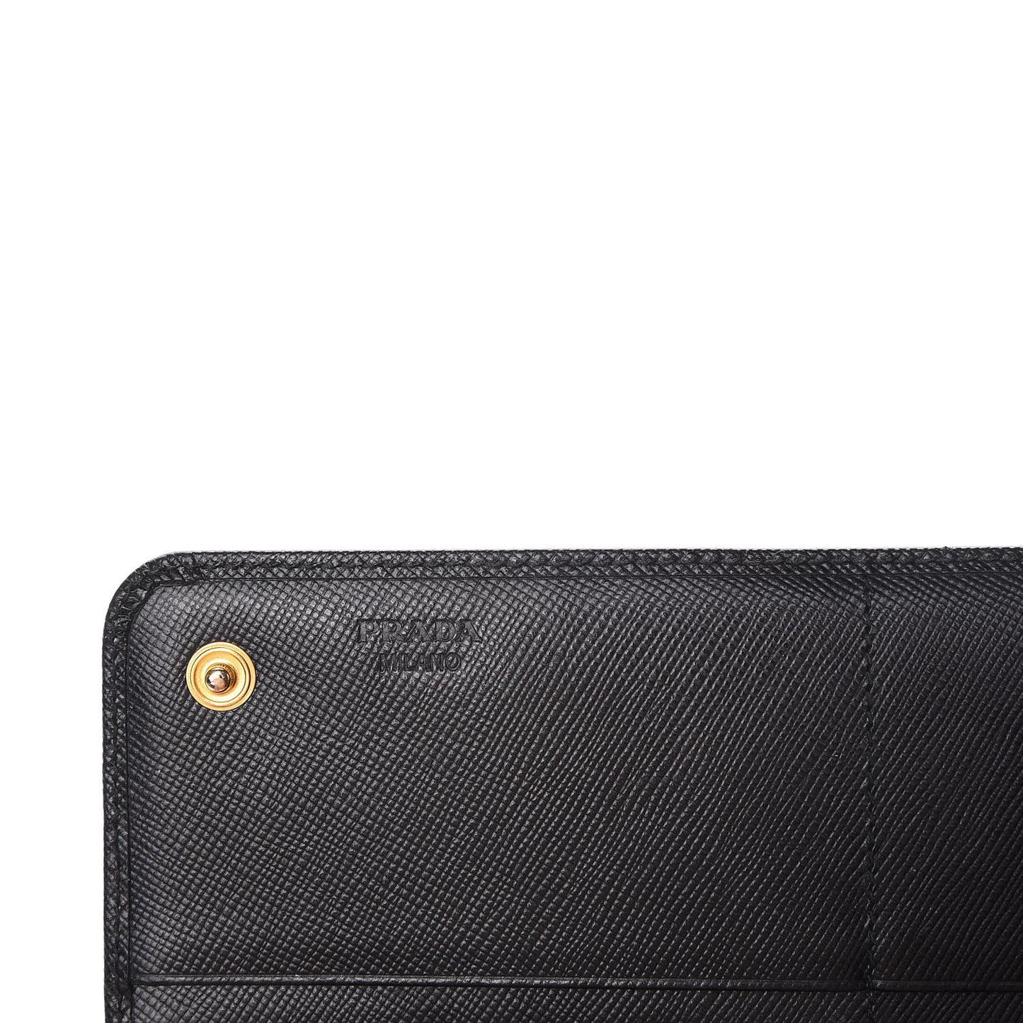 Saffiano Metal Continental Flap Wallet Black