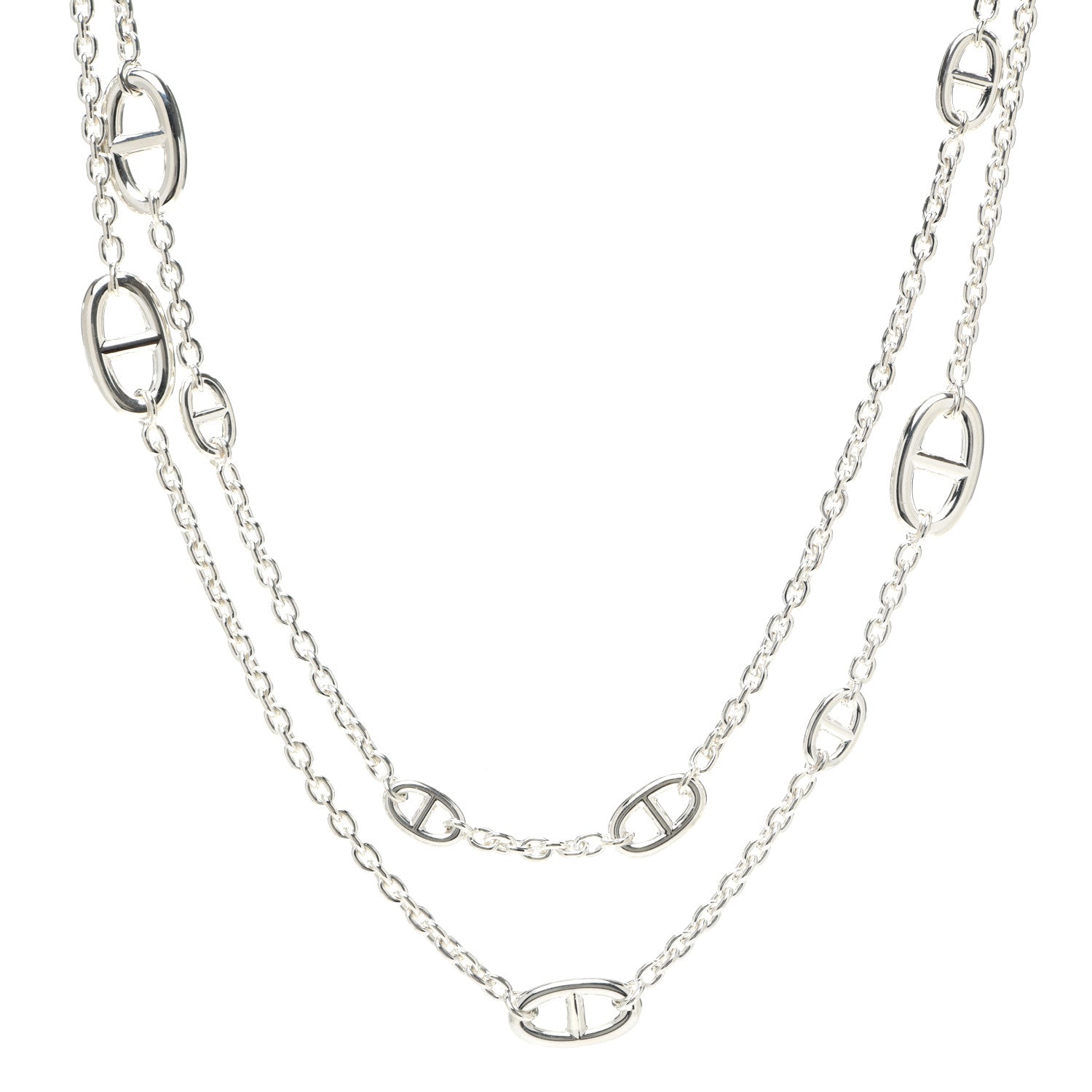 Hermes Sterling Silver Farandole Necklace 120 1 of 5